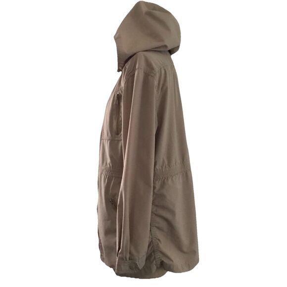 London Fog Vintage Neutral Tan Short Hooded Lightweight Utility Jacket M - Picture 4 of 8